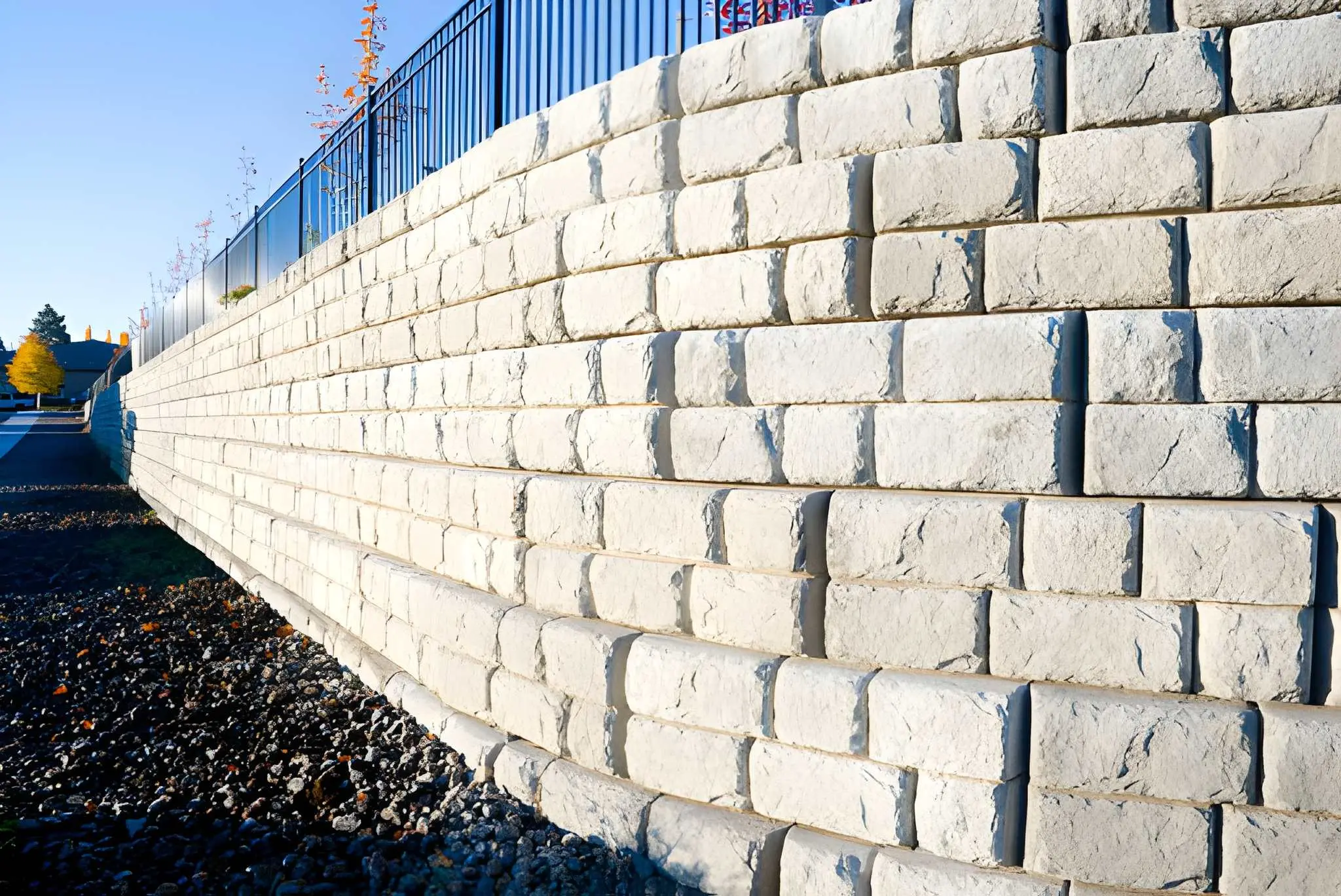 Durable retaining wall built for long-term strength and stability